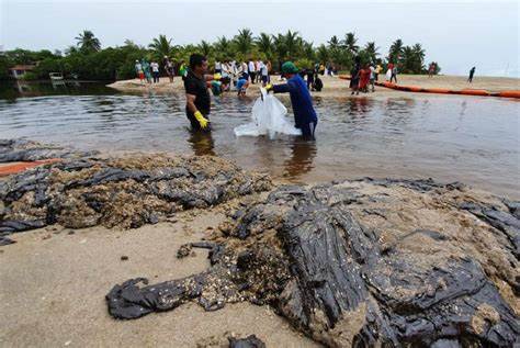 Duas toneladas de óleo são retiradas de praias em Pernambuco