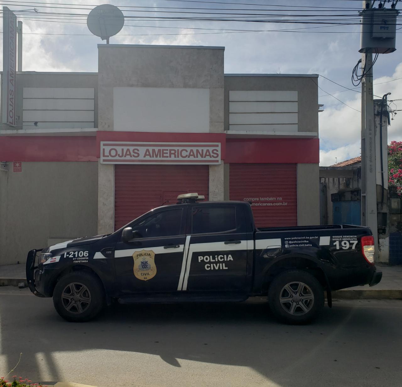 Iguaí: Lojas Americanas é assaltada