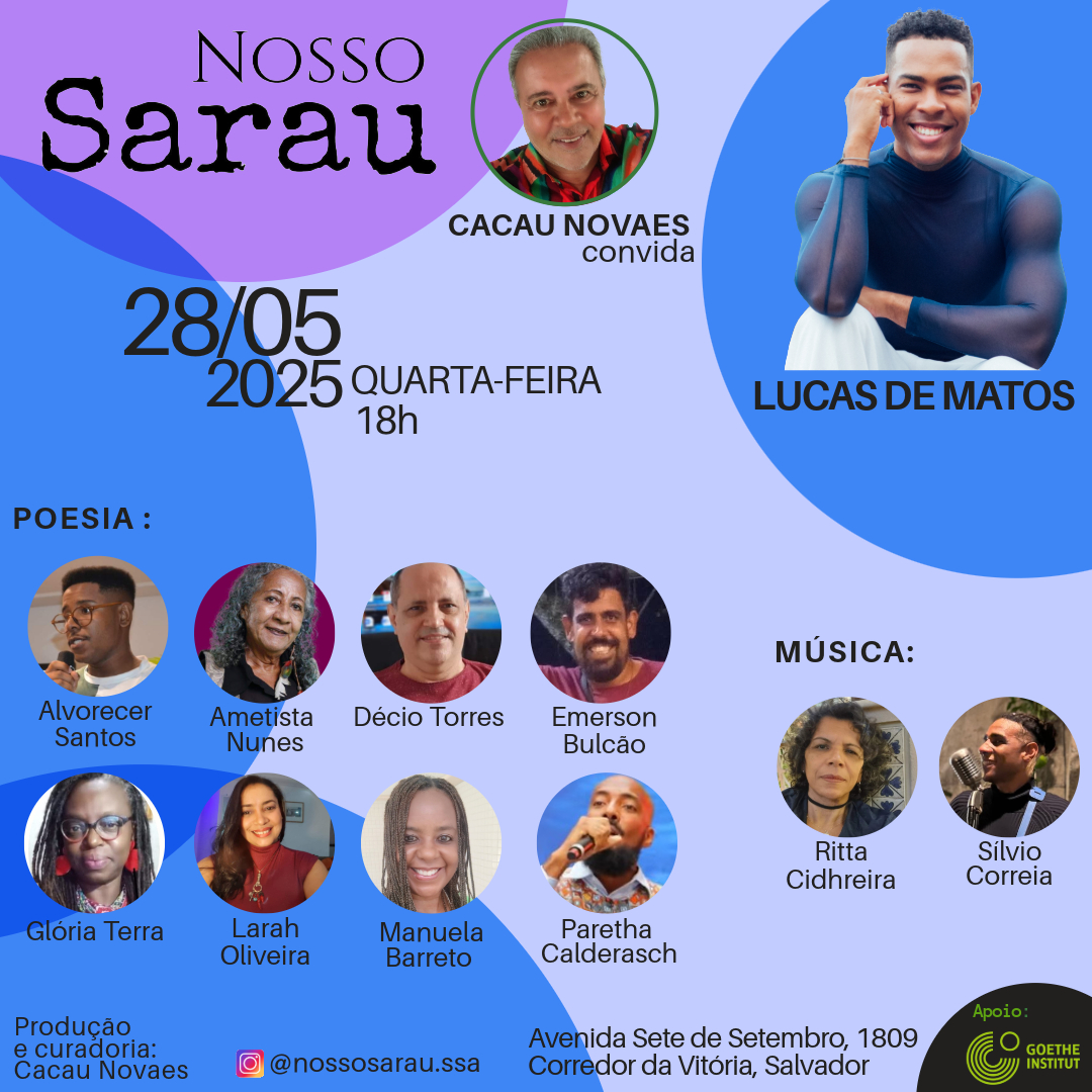 Lucas de Matos participa de bate papo e sessão de autógrafos no Nosso Sarau