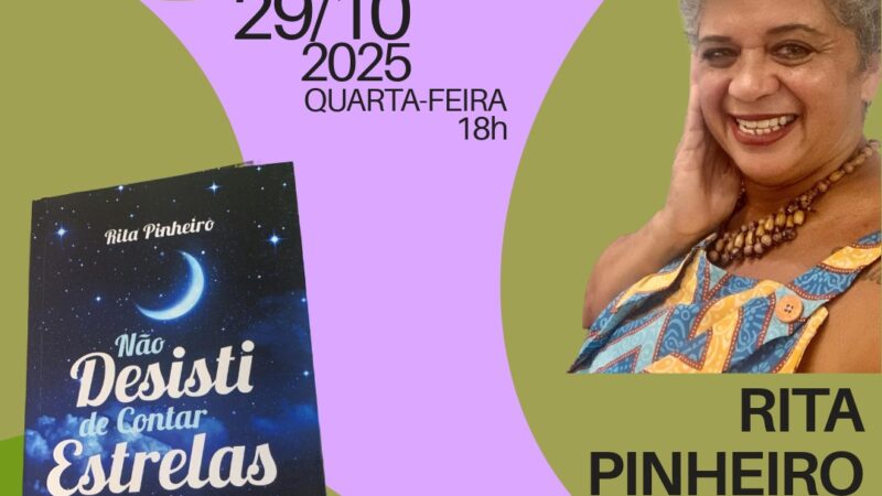 Rita Pinheiro é a escritora convidada do Nosso Sarau de outubro